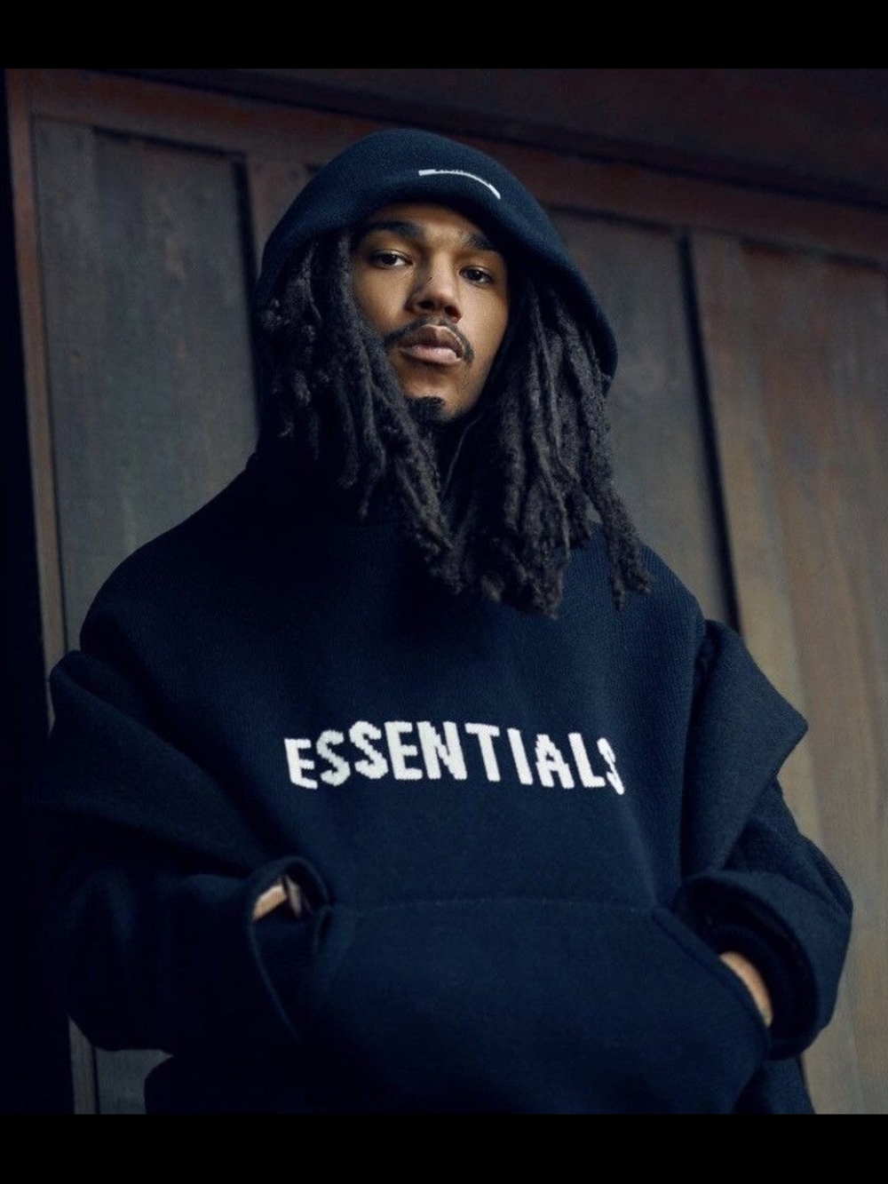 Fear of God Essentials Knit Pullover Hoodie Black XXL